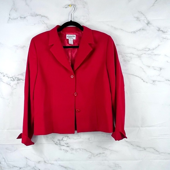 PENDLETON 100% Wool Cherry Red Blazer - Picture 1 of 5